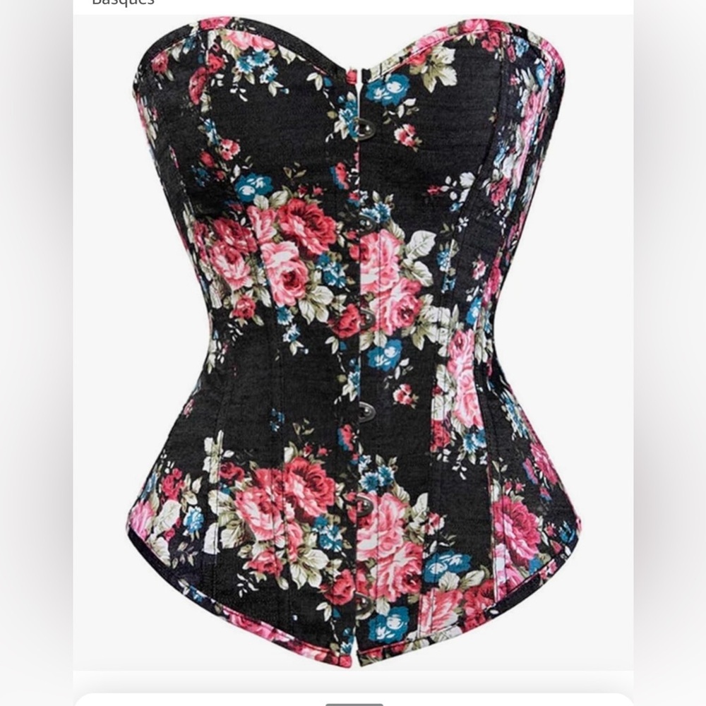 New Women's Boutique Floral Corset Size X Large